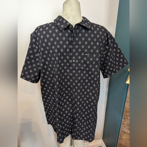 BRIXTON Men's short sleeve button down stretch shirt Size XL new - Picture 7 of 13
